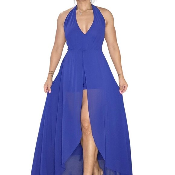 Fashion Nova Dresses & Skirts - One Piece Purple Halter Short Jumpsuit | New without Tags | Size S